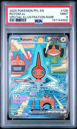 2025 Pokemon Phantasmal Flames #126 Full Art Rotom ex SIR PSA 9 Mint - Image 1