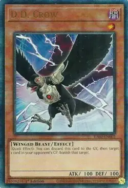 Yugioh! D.D. Crow - RA02-EN002 - Prismatic Ultimate Rare - 1st Edition Near Mint - Image 1