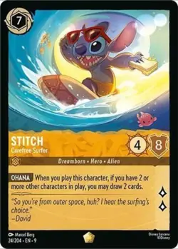 Disney Lorcana Fabled Stitch Legendary Cold Foil 24/204 - Image 1