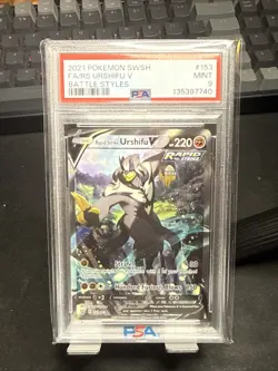 PSA 9 Rapid Strike Urshifu V SWSH Battle Styles 153/163 Pokemon Card - Image 1