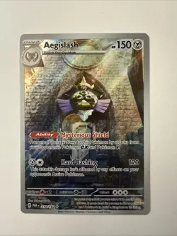 Aegislash 210/182 Illustration Rare 2023 Pokemon Paradox Rift Full Art Card NM+ - Image 1