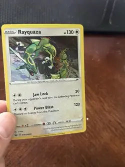 Rayquaza Pokemon TCG Sword And Shield Black Star Promo Holo Card #SWSH029 - Image 3