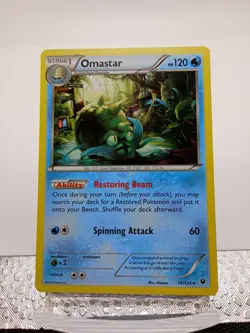 Pokemon TCG Omastar 18/124 Rare XY Fates Collide NM - Image 1