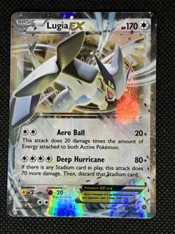 Pokemon Lugia EX Ultra Rare Full Art Holo 68/98 XY Ancient Origins 170 HP - Image 1