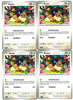 4x Pokemon TCG Eevee 050/064 Sv: Shrouded Fable Regular Playset - Image 1