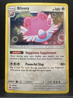 Blissey 153/214 Lost Thunder Pokemon Holo Near Mint - Image 1