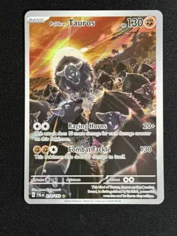 Pokemon TCG Paldean Tauros 218/193 Sv02: Paldea Evolved Illustration Rare Holo - Image 1