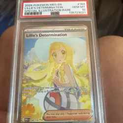 PSA 10 LILLIE'S DETERMINATION 184/132 SIR MEGA EVOLUTION POKEMON 😍 - Image 1