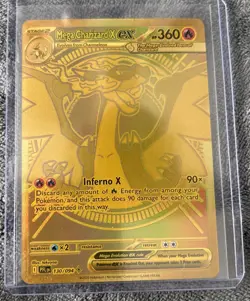 Mega Charizard X Ex 130/094 Gold Secret Rare Phantasmal Flames Pokemon TCG NM! - Image 1