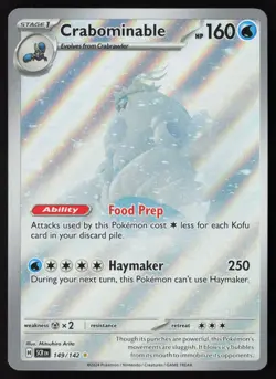 Crabominable - 149/142 - Illustration Rare - Stellar Crown - Pokemon Card - NM/M - Image 1