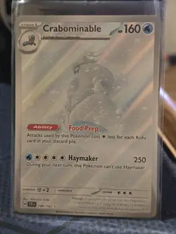 Pokemon TCG Crabominable Card 149/142 Stellar Crown Illustration Rare - Image 1