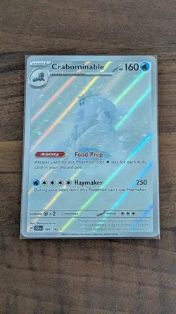 Pokemon Card Crabominable 149/142 Illustration Holo Rare Stellar Crown NM - Image 1