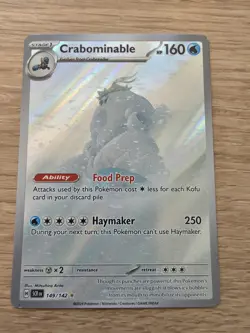 Pokemon TCG Crabominable Card Stellar Crown Illustration Rare 149/142 - Image 1