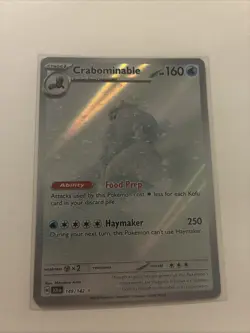 Pokemon TCG Crabominable Card Stellar Crown Illustration Rare 149/142 - Image 1