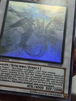 Yugioh Majestic Red Dragon ABPF-EN040 Ghost Rare 1st Edition - Image 5
