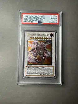 Yugioh Majestic Red Dragon ABPF-EN040 1st Edition Ultimate Rare PSA 8 - Image 1