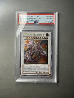 Yugioh Majestic Red Dragon ABPF-EN040 1st Edition Ultimate Rare PSA 8 - Image 2