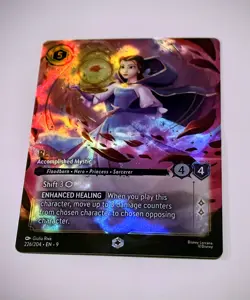 Disney Lorcana BELLE Accomplished Mystic ENCHANTED 226/204 Fabled NM+ GRADABLE - Image 3