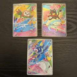 Pokemon TCG First Partner 30th Promo set Rowlet Litten Popplio 043/044/045 - Image 1