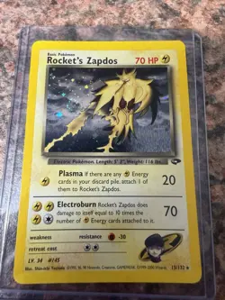 Rockets Zapdos 15/132 - Gym Challenge Set - Holo Rare Card - WOTC - Pokemon TCG - Image 1