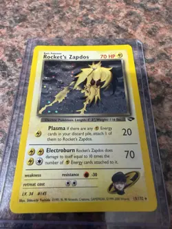 Rockets Zapdos 15/132 - Gym Challenge Set - Holo Rare Card - WOTC - Pokemon TCG - Image 2