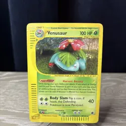 Pokemon Card Expedition Base Set Holo Venusaur 30/165 swirly! - Image 1