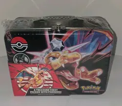Pokemon TCG CHARIZARD Collectors Treasure Chest Lunchbox Tin BRAND NEW SEALED - Image 1