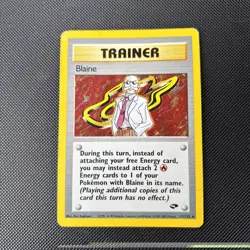 Pokemon Card Gym Challenge Holo Blaine 17/132 WOTC - Image 1