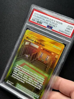PSA 9 MC Pokemon Martial Arts Dojo #268 Cosmic Eclipse Secret MISCUT ERROR! - Image 3