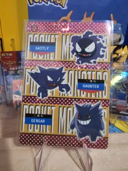 1999 Vintage Pocket Monsters Vending Prism - Gengar Evolution Gallery #582 - Image 3