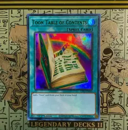 Yu-Gi-Oh! TCG Toon Table of Contents (Green) Ultra Rare LDS1-EN069 1st Edition - Image 1