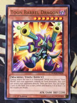 Yugioh: Toon Barrel Dragon - DOCS-EN038 - Rare - 1st Edition - NM - Image 1