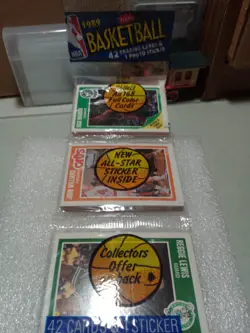 🏀 1989 fleer basketball rack pack sealed 42 cards, Jordan, Bird, MAGIC Johnson - Image 1