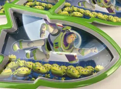 Disney Meal Time Magic Toy Story buzz Lightyear Spaceship Shaped Plates X4 - Image 2