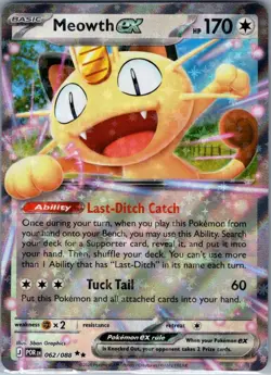 Meowth ex 062/088 ME03: Perfect Order - Pokemon Card - NM - Image 1