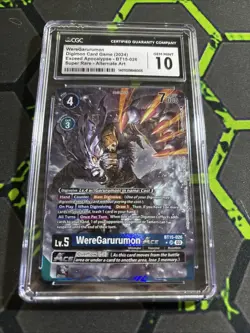 Digimon Card Game Weregarurumon Bt15-026 Alt Art Cgc 10 - Image 1