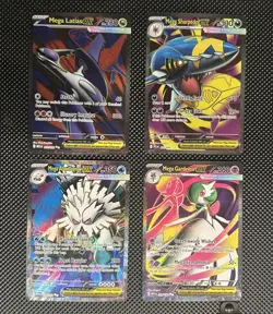 Pokemon TCG Lot 4 EX Full Art Cards from Random Sets All Cards Shown M/NM - Image 1