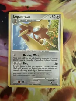 Pokemon Card Lopunny Rare Card 30/130 Diamond & Pearl Base Set - Image 2