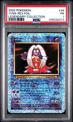 2002 POKEMON LEGENDARY COLLECTION #26 JYNX-REVERSE FOIL PSA 1 - Image 1