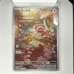 POKEMON STUFFUL 154/132 ILLUSTRATION RARE MEGA EVOLUTION HOLO NM - Image 1