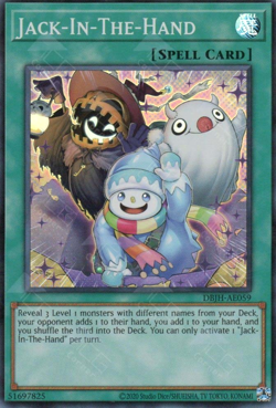 Yugioh Asian-English Jack-In-The-Hand DBJH-AE059 Super Rare - Image 1