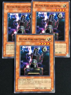 YUGIOH HELPING ROBO FOR COMBAT DR1-EN077 COMMON X3 (NM) - Image 1