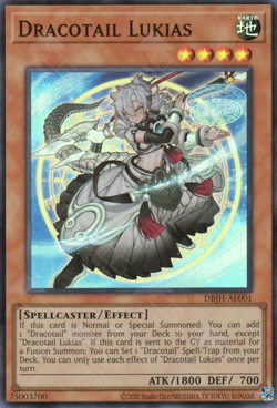 Yugioh Asian-English Dracotail Lukias DBJH-AE001 Super Rare - Image 1