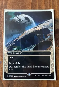 MTG Strip Mine Edge of Eternities Borderless NM Condition - Image 1