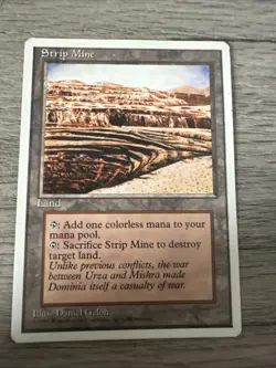 Magic the Gathering Strip Mine Fourth Edition MTG NM Condition - Image 1