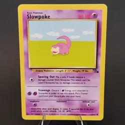 Pokemon TCG Card - Fossil Set Slowpoke 55/62 - Unlimited - NM - WOTC - Image 1