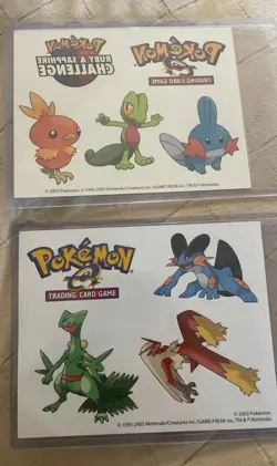 RARE | POKEMON CENTER NY RUBY SAPPHIRE CHALLENGE Promo Tattoo + Sticker Cards NM - Image 3