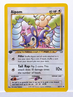Aipom 26/111 1st Edition Neo Genesis Pokemon TCG Card NM - Image 1