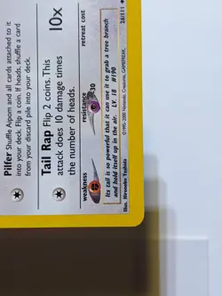 Aipom 26/111 1st Edition Neo Genesis Pokemon TCG Card NM - Image 3