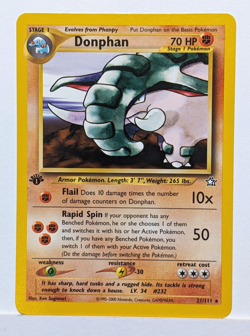 Donphan 1st Edition Rare Non Holo Neo Genesis Pokemon Card TCG WOTC 21/111 - NM - Image 1